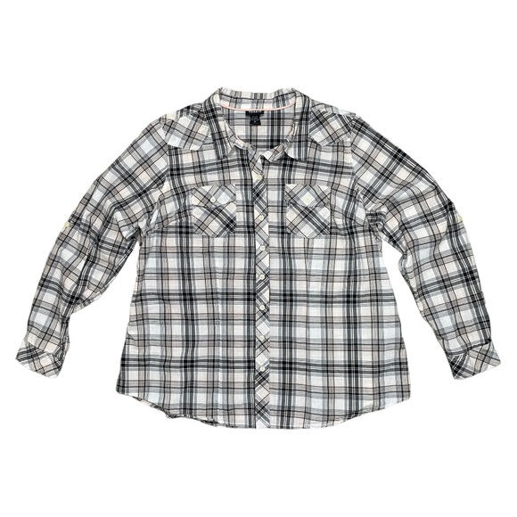 Torrid Plaid Button Down Shirt - Picture 2 of 6